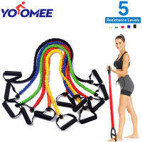 Yoomee 1Pcs 120ซม.ความต้านทานแถบยืดหยุ่นยืดหยุ่นเชือกโยคะป้องกันไนลอนฟิตเนสท่อออกกำลังกาย Band การฝึกความแข็งแรง