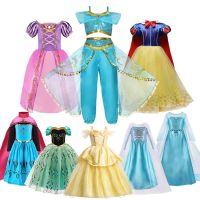 【jeansame dress】 DisneyDress Elsa Annajasminenow WhiteCostumeBirthday Party Halloween2-10 Years