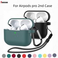 Liquid Silicone Case for Airpods Pro 2 Case with Keychain/Hand Strap Soft Earphone Shockproof Protective Case For Airpod Pro 2nd