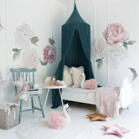 Nordic Style Baby Bed Canopy Mosquito Net Curtain Kids Room Bedding Crib Netting Hanging Dome Tent Girls Princess Play Castle