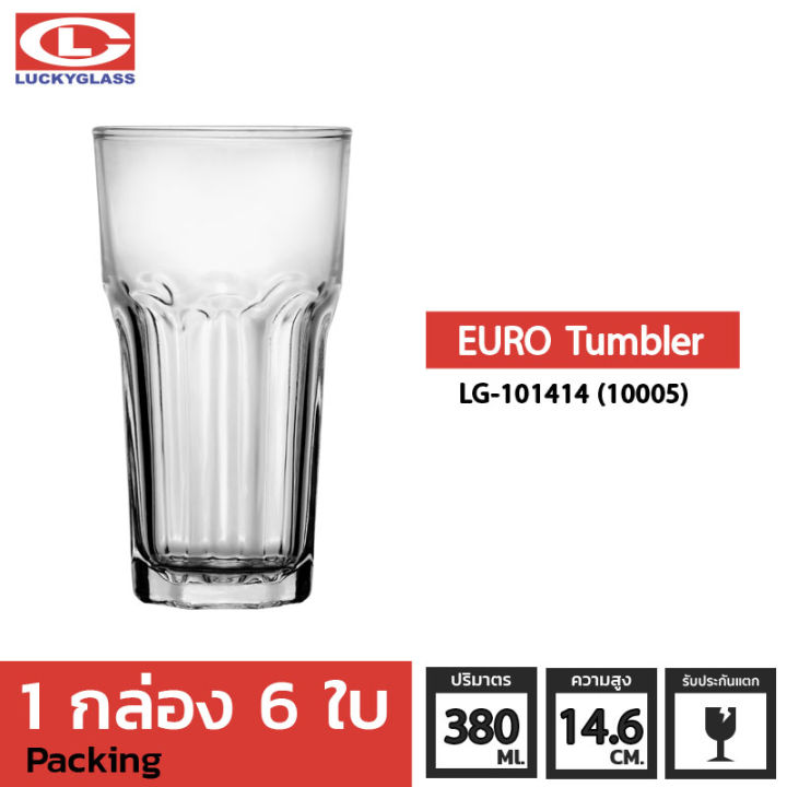 แก้วน้ำ-lucky-รุ่น-lg-101414-10005-euro-tumbler-13-3-oz-6-ใบ-ประกันแตก-แก้วใส-ถ้วยแก้ว-แก้วใส่น้ำ-แก้วสวยๆ-แก้วใส่น้ําปั่น-lucky