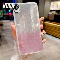 VRQR เคสนิ่มสำหรับ Vivo Y91C เคส Y1S น่ารักแวววาว Bling Bling เคสมือถือไล่สีเคสแบบแฟชั่นพร้อมกระเป๋าใส่กล้อง