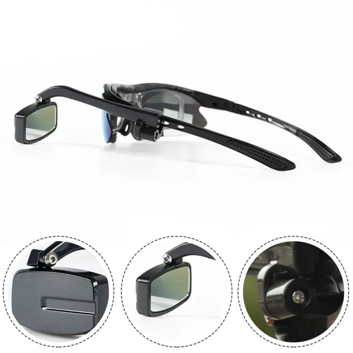 Emiif Riding Glasses Helmet Rearview Mirror 360° Adjustable Bicycle