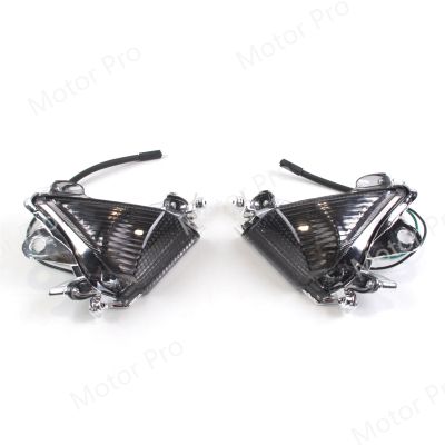 เลนส์ฝาครอบสัญญาณไฟเลี้ยว2ชิ้นสำหรับ Kawasaki Ninja ZX10R ZX-10R 2004 2005โคมไฟกะพริบเปลือกรถจักรยานยนต์อุปกรณ์เสริม