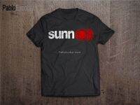 เสื้อยืดผู้ชายสีดำโลโก้สีแดง Sunn O) B,เสื้อยืดผู้ชายสีดำขนาด S-6Xl ออกแบบได้เองเสื้อยืดผู้ชายฤดูร้อน