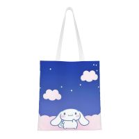 Cinnamoroll กระเป๋า Tas Jinjing Kanvas น่ารักถุงผ้าฝ้ายชอปปิ้ง,กระเป๋าชายหาด,Kado Ulang Tahun | ถุงช้อปปิ้งนำมาใช้ใหม่ในครัว