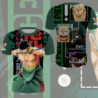 2023 NEW New One Piece Anime Print T-shirt Roronoa Zoro 3d Summer Fashion fashion t-shirt