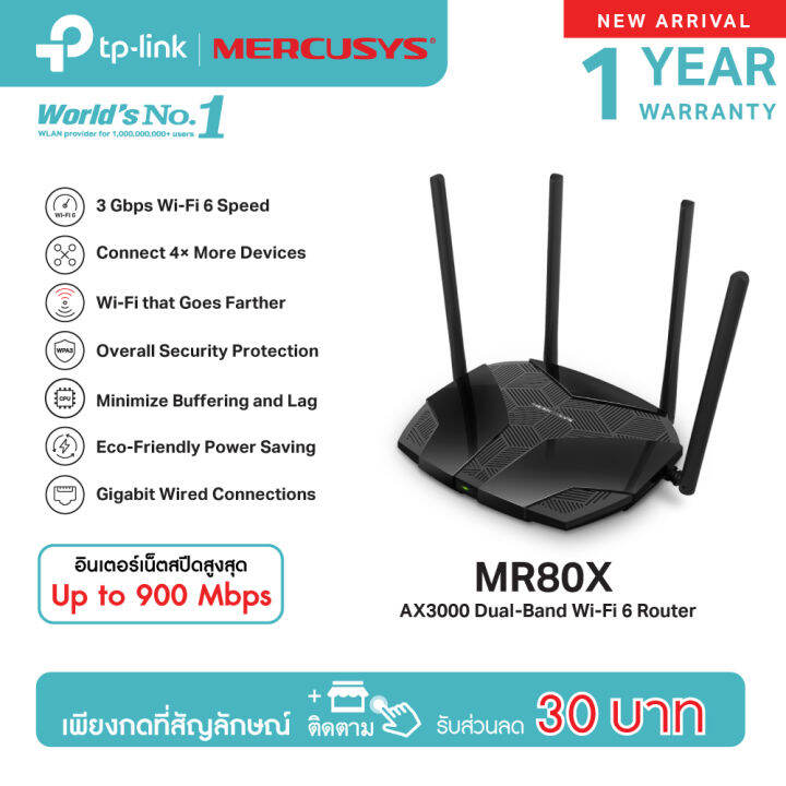 Mercusys MR80X WiFi Speed Test WiFi AX3000 Wireless Router