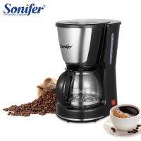 Sonifer เครื่องชงกาแฟแบบหยดไฟฟ้า0.75L 1000W เครื่องทำกาแฟในบ้าน6ถ้วยชากาแฟหม้อกาแฟนมสำหรับเป็นของขวัญ