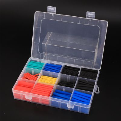 560pcs Heat Shrink Tubing Insulation Shrinkable Tubes Assortment Electronic Polyolefin Wire Cable Sleeve Kit Heat Shrink Tubes Cable Management