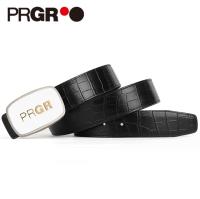 ❃☋ PRGR เข็มขัดหนังกอล์ฟธุรกิจกีฬาผู้ชายหัวเข็มขัดเรียบทุกการแข่งขันเข็มขัดกางเกงลำลองคลาสสิก 4.0 ซม