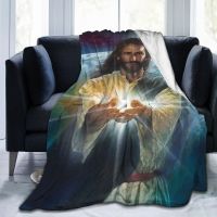 [High-end blanket] พระเยซู Divine Mercy ผ้าห่มผ้าห่มสักหลาดขนแกะนุ่มโยนผ้าห่มของขวัญห้องนอนโซฟาผ้าห่มอบอุ่นสำหรับเตียงโซฟาที่นอน