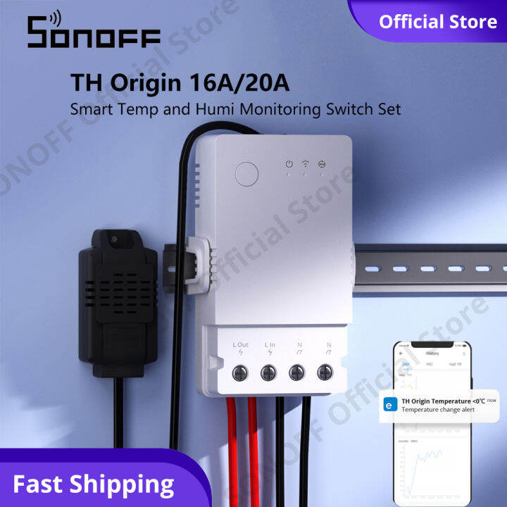SONOFF TH Origin with Sensor Smart Temperature and Humidity Monitoring