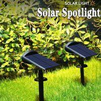 ✜ 1Pcs Solar Powered 7LED Lamp Adjustable Solar Spotlight In-Ground IP65 Waterproof Landscape Wall Light Outdoor Lighting