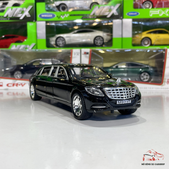 Mô hình sắt siêu xe maybach s600 tỉ lệ 1 24 hãng xlg đen - ảnh sản phẩm 2