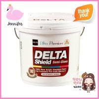 สีน้ำทาภายนอก DELTA SHIELD BASE A กึ่งเงา 1 แกลลอน (3.8 ลิตร)WATER-BASED EXTERIOR PAINT DELTA SHIELD BASE A SEMI-GLOSS 1GAL **พลาดไม่ได้แล้วจ้ะแม่**