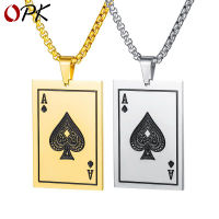 European And American Jewelry Ins Fashionmonger Personalized Stainless Steel Poker Necklace Fashion Trend Love Heart Black Peach A Pendant