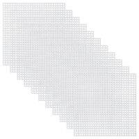60 Pieces Plastic Mesh Canvas Sheets for Embroidery, Acrylic Yarn Crafting, Knit and Crochet Projects (10.6 x 10.6cm)