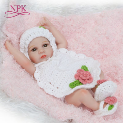 NPK Lifelike Mini Reborn Dolls Full Body Silicone Vinyl Boneca Reborn Babies 11 Inch Girl Birthday Gifts Educational Brinquedo