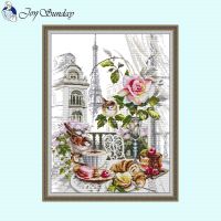 【hot】☁卍  French Embroidery Set 14CT Count 16CT 11CT Printed Needlework Sewing Kits