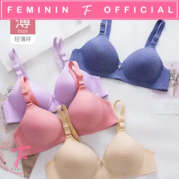 Jual Bra BH Tanpa Busa Pink Putih