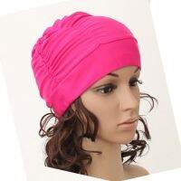 Sexy lady lady girl long hair shawl elastic shower cap elastic shawl swim cap beach sports folding swim cap large swimming capTH