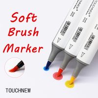 TOUCHNEW 1 Pcs Soft Brush Markers Oily Alcohol Based Sketch Dual Head Markers pen For Drawing Manga Art Supplies Pens Highlighters Markers