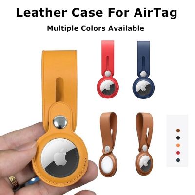 Leather Loop for Apple Airtags Case Protective Cover Bumper Shell Tracker Accessories Anti-scratch Air tag Keychain case