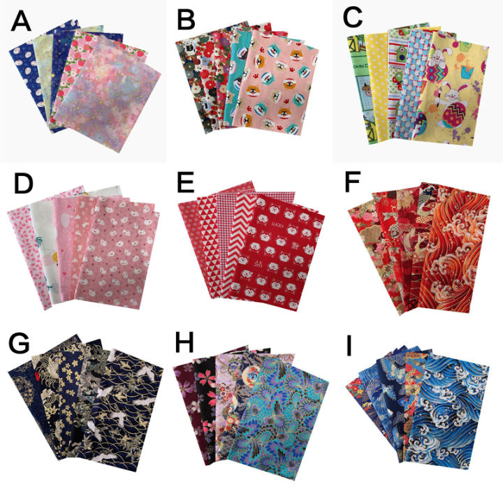 xinyi3-5-pcs-ผ้าทำด้วยมือดอกไม้ผ้าผ้าฝ้ายหลากสีผ้าเย็บผ้าผ้าสำหรับ-diy-ผ้าควิลท์งานฝีมือเย็บ