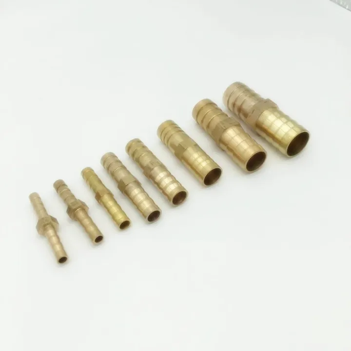 Brass Straight Hose Pipe Fitting Equal Barb 4mm 6mm 8mm 10mm 12mm 14mm