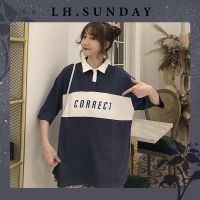 LH.Sunday  เสื้อคู่ เสื้อยืดคอปกลายทางอย่างเท่ ลุคสาวหวาน ใส่คู่หรือใส่เป็นแก๊งก็แนวไม่ซ้ำใครแน่นอน