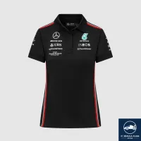 Mercedes-AMG Petronas Womens 2023 Team Polo - Black (Official F1 Merch) - Formula Juan Store