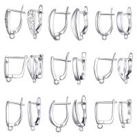 New Design Hollow Hook Earrings DIY Earrings Clasps Hooks For Woman Handmade 925 Sterling Silver Jewelry Making Accessories DIY accessories and others