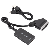 SCART เป็น HDMI เข้ากันได้วิดีโอแปลงเสียงด้วยสาย USB 1080จุดสำหรับ HD Sky กล่อง STB เสียบสำหรับ HD DVD หรูแปลง