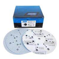 ✳ American NORTON Blue Sandpaper 6 31 Hole 150mm Back Velvet Strap Self-Adhesive Automotive Dry Ground Round Abrasive
