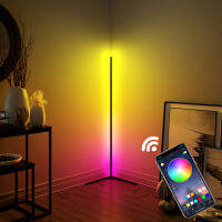 Nordic Modern Minimalist Creativity Smart Phone App Control Colorful RGB LED Corner Floor Lamps for Bedroom Living Room Foyer