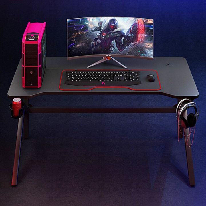 ชุดเก้าอี้โต๊ะโต๊ะคอมพิวเตอร์ไม้ตั้งโต๊ะในบ้านสำหรับนักเล่นเกมโต๊ะ-e-sports-โต๊ะคอมพิวเตอร์สีขาวสดโต๊ะเล่นเกมอินเตอร์เน็ตคาเฟ่