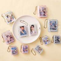 【CW】✐  1/2inch 20 Pockets Hanging Chain Photo Holder Album Keychain Card With