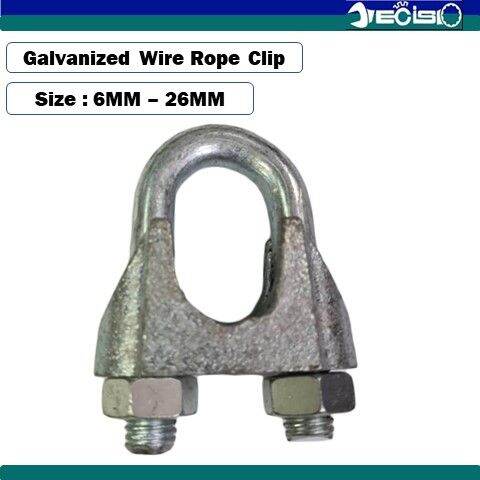 Galvanized Iron Wire Rope Clip U-Bolt Clamp (6MM - 26MM) | Lazada