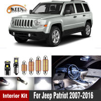 8Pcs Error Free LED Bulbs For Jeep Patriot 2007 2008 2009 2010 2011 2012 2013 2014 2015 2016 Led Interior Light Kit Dome Map