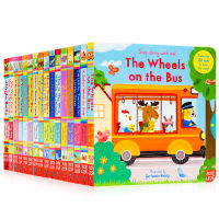 The wheels on the bus English original picture book sing along with me nursery rhyme mechanism operation book 16 volume set childrens Enlightenment English nursery rhyme picture book cardboard book parent-child interaction