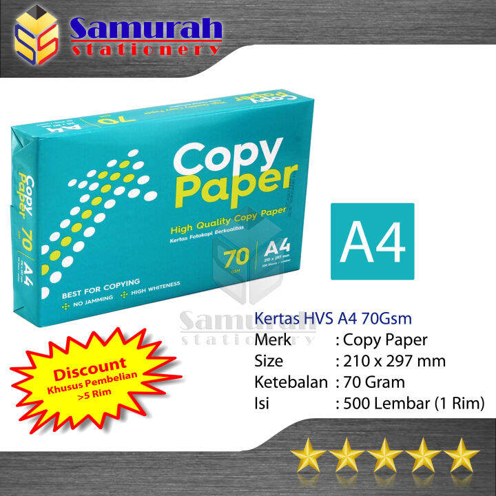 Kertas Hvs Copy Paper A4 75 Gsm 1 Rim Hvs Copypaper A4 75 Gram Kertas Print Hvs Putih Cpb