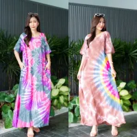 Maxi Dress ตัวยาว ทรงคอปาด สวยพริ้ว เริ่ดมว้ากกกกก ? ทรงสวย ใส่แล้วดูสูงเพรียว       ชายกระโปรงทรงบาน (a)  ลุคซ์คุณหนู แต่ดูมีสไตล์ ??    เนื้อผ้ายืดนิ่มอย่างดี  มีกระเป๋าข้างให้ล้วงมือ ใส่สบาย เหมาะ กับอากาศช่วงนี้สุดๆ   ** งานมัดย้อม DIY ทำมือตัวต่อต