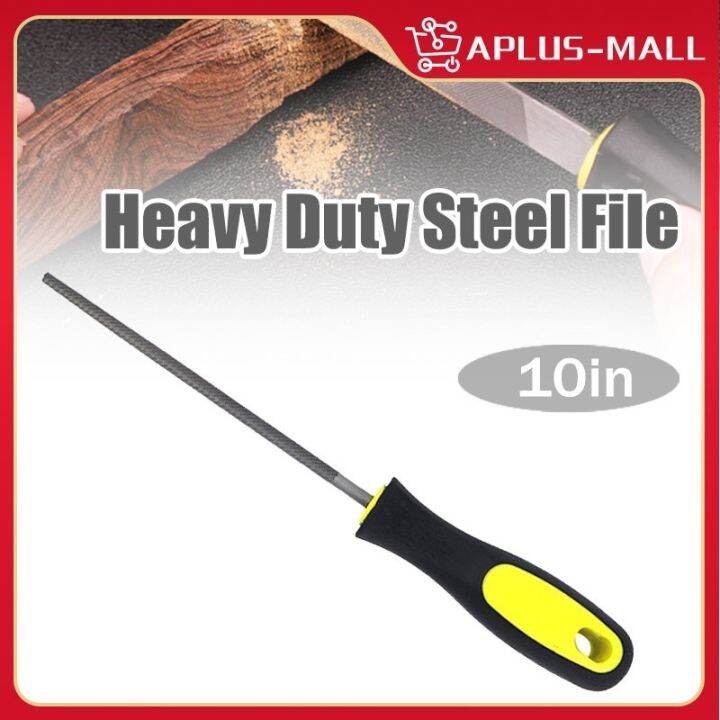 10 Inch Steel File Heavy Duty Round Woodworking Rasp Files Polished