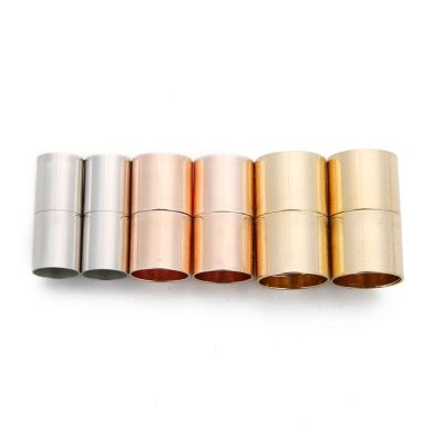 【CW】 5pcs Gold Rhodium Magnetic Clasps 4/6/8/10/12mm Leather Cord Clasp Connectors for Jewelry Making