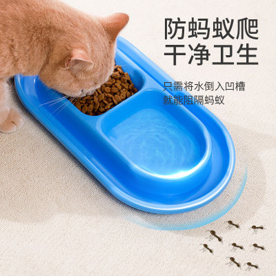 สัตว์เลี้ยงชามคู่ชามข้าว Ant หลักฐานแมวชาม Feral แมวชามใส่อาหารฝนหลักฐานกลางแจ้งกันน้ำแมวอาหารแมวชาม
