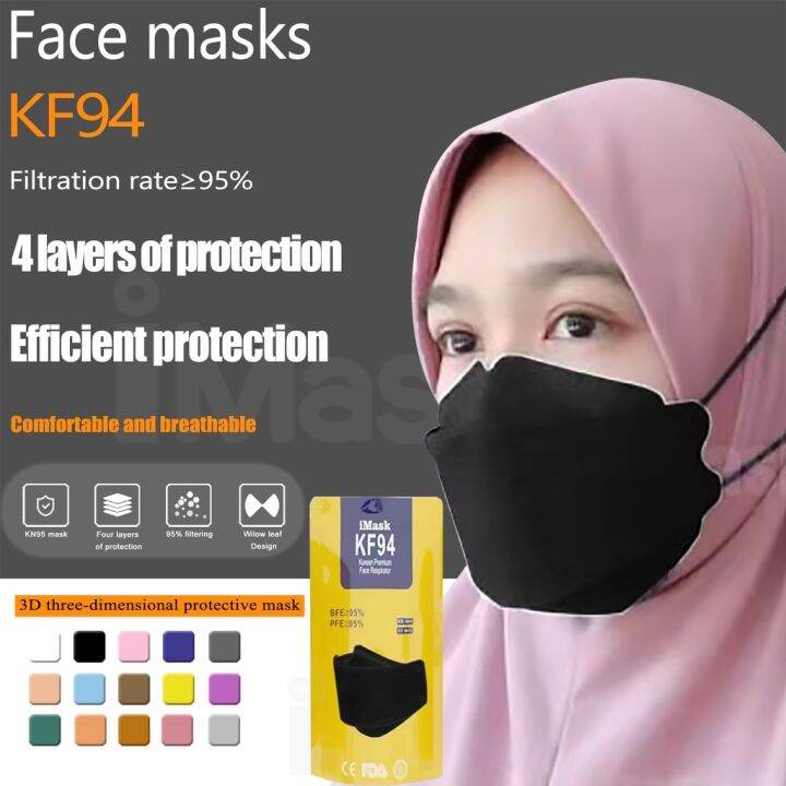 KF94 MASK HEADLOOP MASK KF94 Hijab MASK [[READY STOCK]] FACE MASK