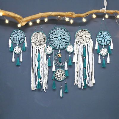 New Indian 5pcs/set Feathers Dream Catcher Handmade Wall Hanging Home Living Room Bedroom Decoration (no Light and Wood Stick)