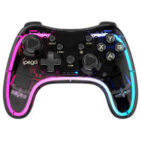 DSG ไร้สายบลูทูธเข้ากันได้ควบคุมเกม Rgb ที่มีสีสันโปร่งใส Gamepad เข้ากันได้สำหรับ Android/ios/pc/ns โฮสต์/ P4/P3โฮสต์