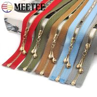 ✎ 2/5Pcs 3 Decorative Metal Zipper 15-70cm Close Open End Auto Lock Zip Bag Jacket Clothes Repair Kit Sewing Material Accessories